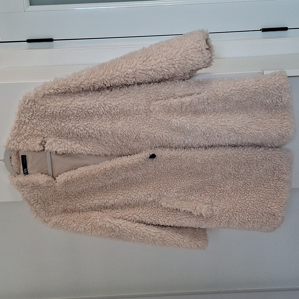 Zara Teddy Bear Fleece Coat - Picture 5 of 14